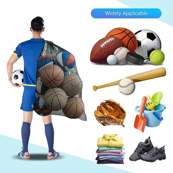 Stor Foldbar Mesh Boldpose Nylon Meshpose Holdbar Genanvendelig Opbevaring