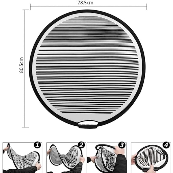 80cm Buckelreflektorbräda Vikbar Flexibel Linjerad Randig Buckelbräda Reflektorpanel för Bilbuckelkontrollverktyg