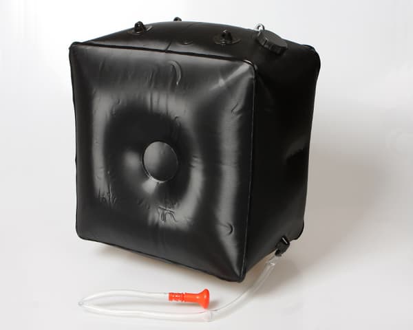 (Sort) Solvarmed Brusesæk 40L Camping, Temperatur 45°C Vandreture, Mo