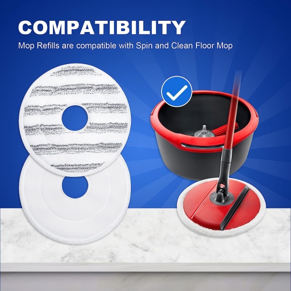 Moppehode-erstatning for Vileda Spin and Clean mopp, Spin and Clea