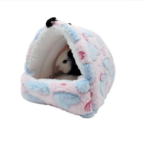 Vaaleanpunainen 20×16×19cm Jyrsijän Nukkumispehmustettu Pieni Talo Hamsterin Hammock
