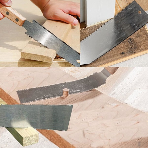 Japanilainen saha, Pieni puusaha, 15,2 cm joustava terä kaksiteräinen manuaalinen, harrastukset, DIY, Japanilainen puusepän saha terävä ja kevyt