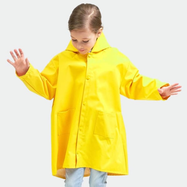 Ocean Unisex Børne Regnkappe, Gul Dinosaur Regnkappe, Vand