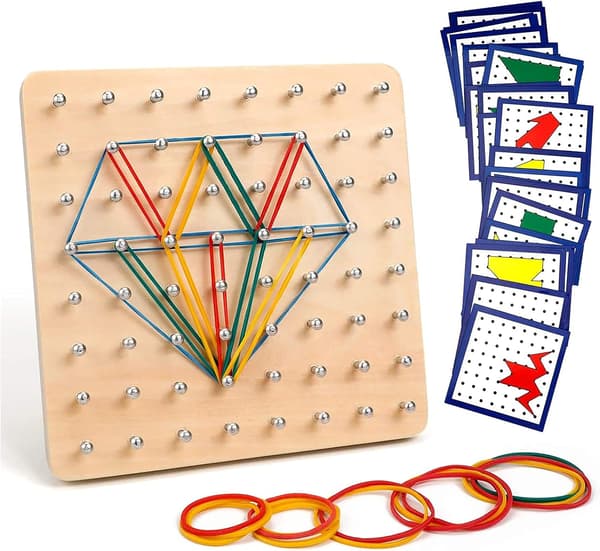Trägeoboard Set Montessori Geometribräda Träleksaker för Barn