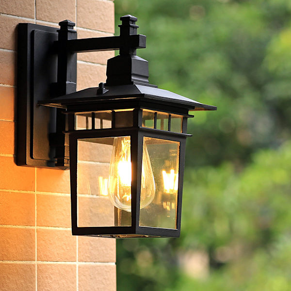 Utomhus vägglampa retro LED vägglampa, vattentät rost- och anti-v