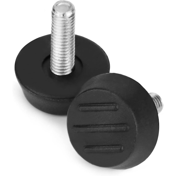 20 Stk. Justerbare møbelføtter, Justerbare bordben, Installeres under møbelben, M6x20mm