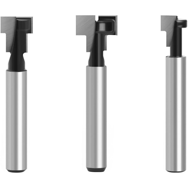1/4\" T-ura-reunukset, T-ura-reunukset, (1/2\", 3/8\" & 5/16\") Varsi terällä Puunjalostus Jyrsinkoneet Sähkötyökaluille Puusepän työkalu