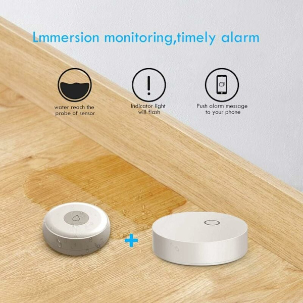 Smart Trådløs Zigbee Vannlekkasjedeteksjonssensor Flomvanndet