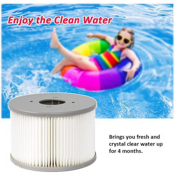 6 stk. Hot Tub Filter til MSpa Oppustelige Pools, Filterpatron