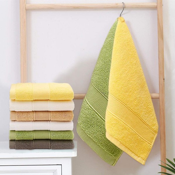 Luksus håndklæder sæt på 7, 14" x 14" lille firkantet håndklæde, køkken