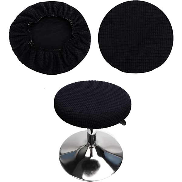 Pyöreät jakkaroiden suojukset (2 kpl musta), sopii 28-40 cm