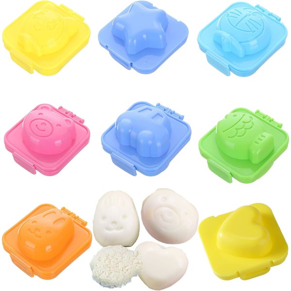 8 stycken kokta äggrisformar Ägg Bento Maker Kit Bento Risform