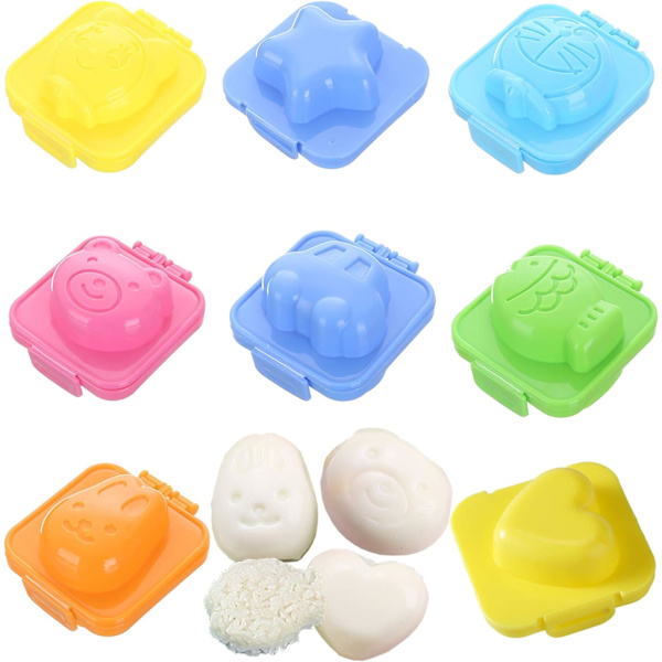 8 Stykker Kogte Æg Risform Æg Bento Maker Kit Bento Risform