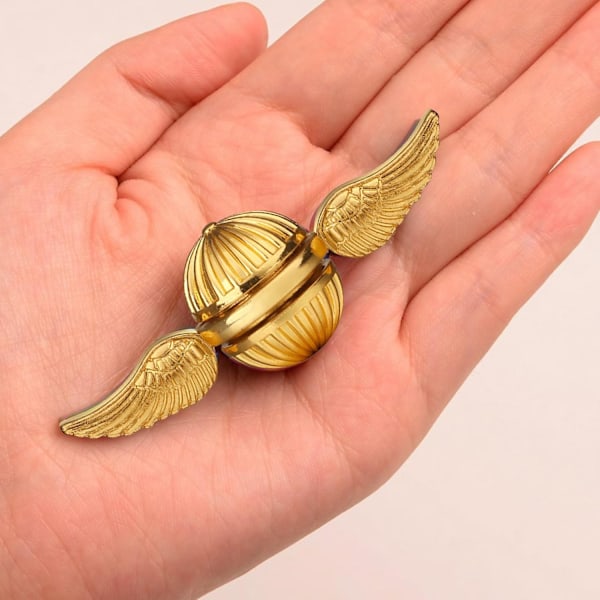 Guld Fidget Spinner Magic Orb Ångestleksaker Stressreducerare Snurr Fidgets Handlager Tri Spinner Finger Spinners Leksak Fokus Fidgeting Rastlös Nej
