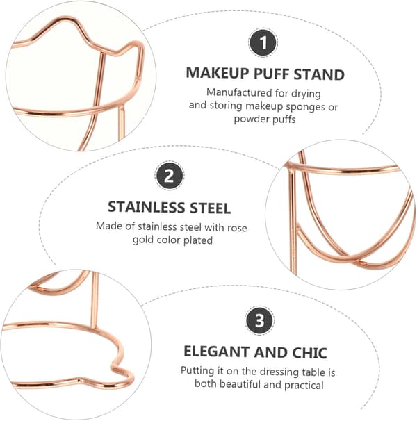 2 stk. Sminke Egg Holder Makeup Oppbevaring Egg Puff Brett Sminke Svamp