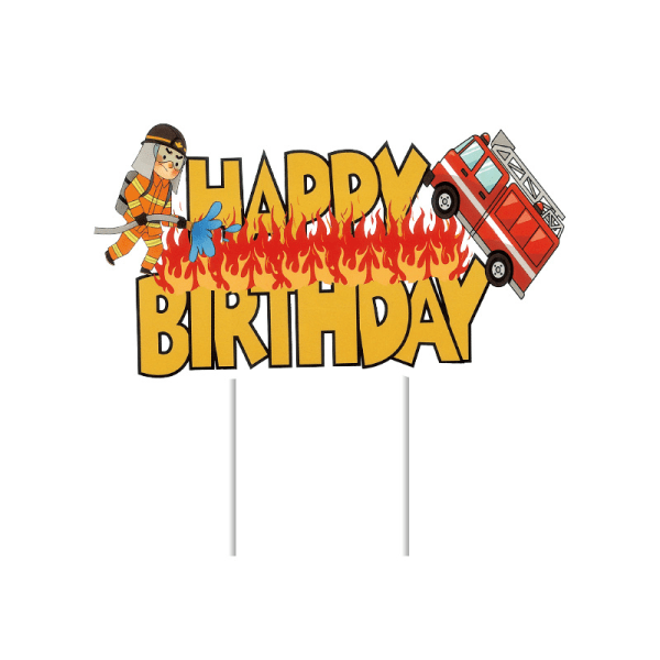 40 stk Firefighter Cake Toppers, Bursdagskake Toppers, Cupcake In