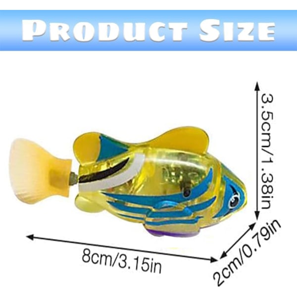 2 st Robofisk, Robofisk för bad, Simmande fiskar badleksak, Elektronisk leksaksfisk för barn, Robosköldpadds fisk, för barnbarn, Elektrisk batteridriven Aquat