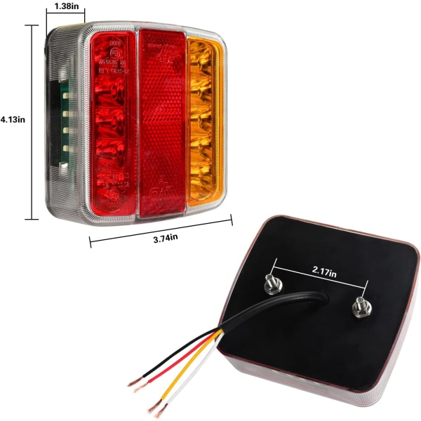 2 kpl Perävaunun Takavalot 26 LED 12V Takavalot Vilkut Jarrut