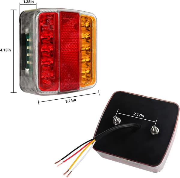 2 stk Tilhenger Baklys 26 LED 12V Baklys Blinklys Brems