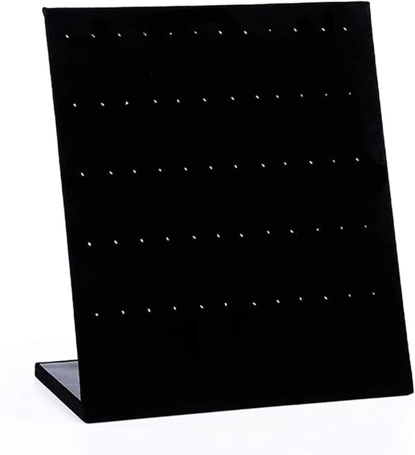 Ocean 60 Huller Sort Velour Øreringe Stand