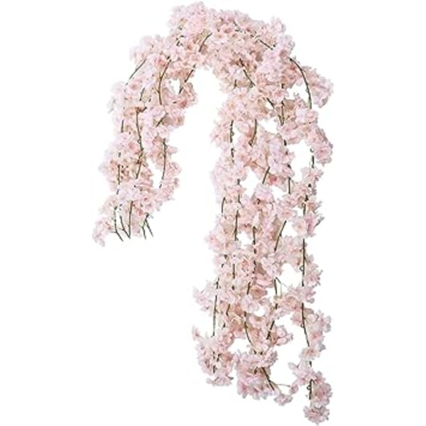 Kunstig kirsebærblomstranke (135 kirsebærblomster, lys rosa