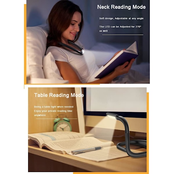 Ladeskjorteløsningslampe, 1800 mAh Foldbar LED-bordlampe, Grå