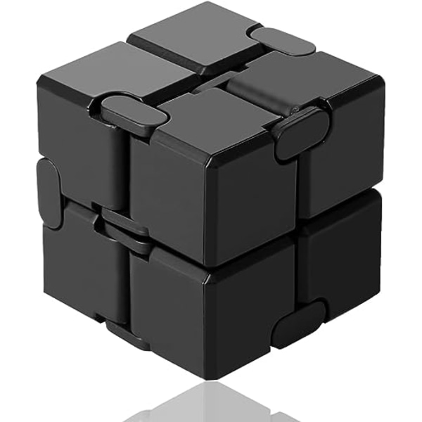 Infinity Cube Legetøj Decompression Cube (Sort), Fidget Finger Legetøj S