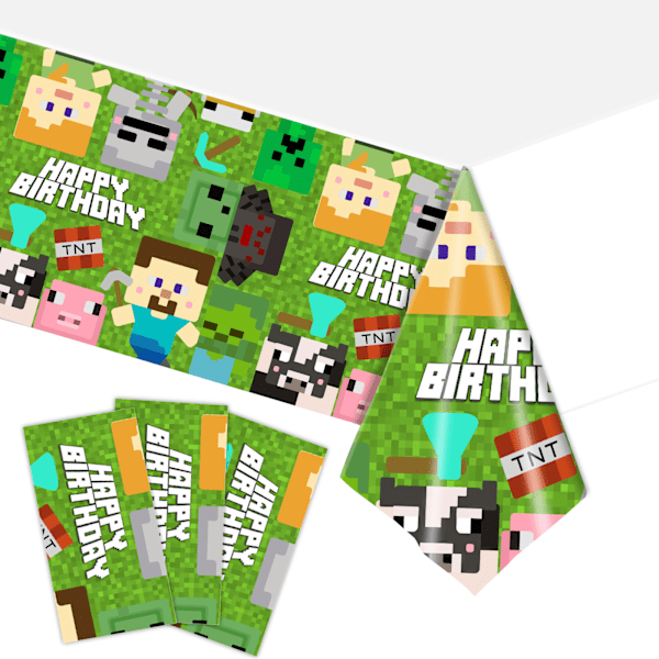 3 st Engångs PE-Duk Plastduk Pixel World Tabl