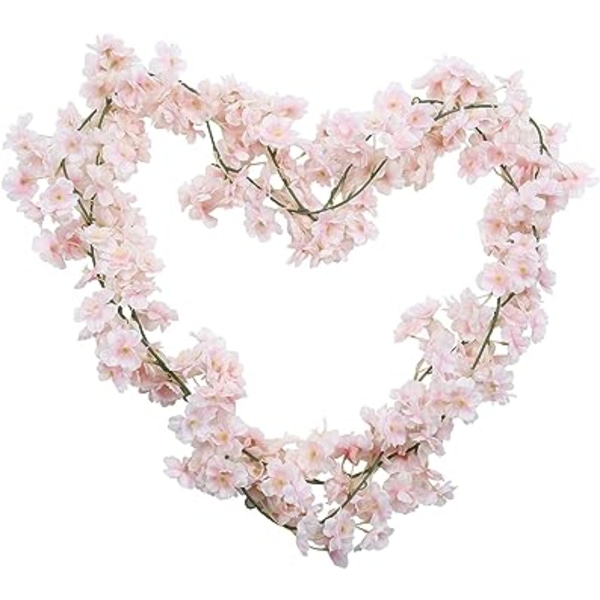 Kunstig kirsebærblomstranke (135 kirsebærblomster, lys rosa