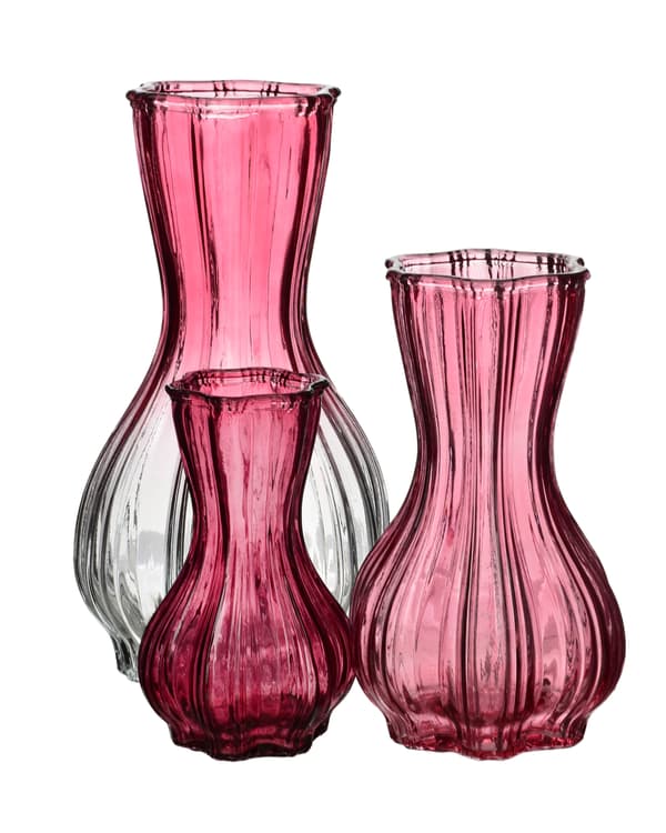 Vas SERENITE rosa glas 8,5x20 cm