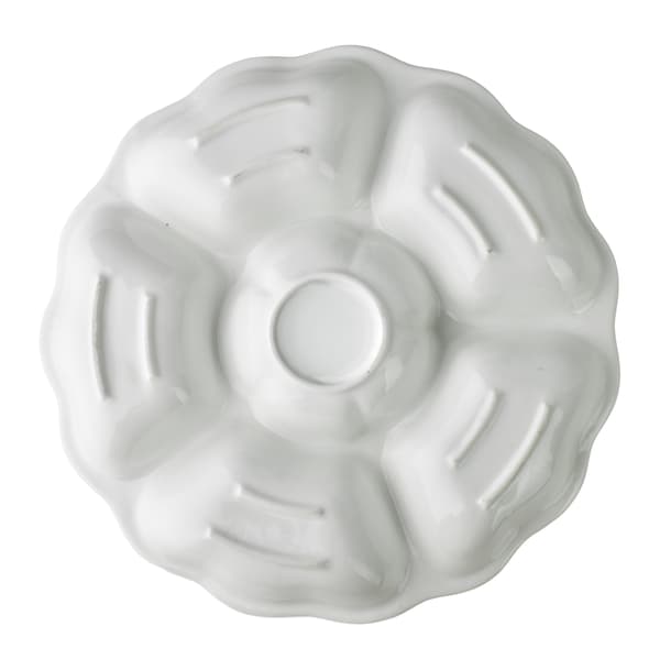 Serveringsskål porslin BASIC 6-delad 27x27x4,5 cm vit 1 st