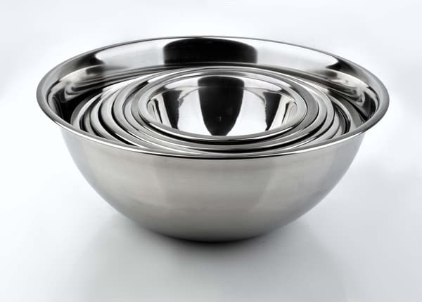 Djup skål rostfritt stål COOKINI BASIC KITCHEN 22 cm silver 1 st