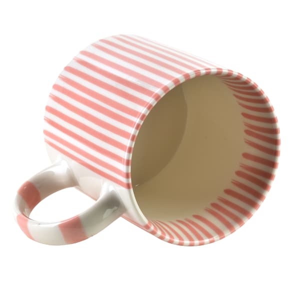 Porslinsmugg Mondex RONNIE 9x13x9 cm Rosa/Vit 1 st