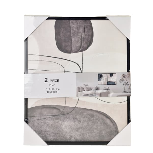 Billedsæt plast INGA Modern 40x50 cm sort 2 stk