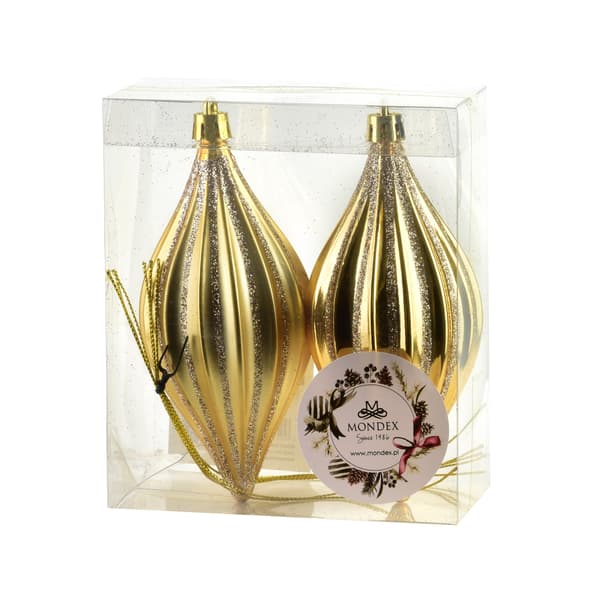 Plastjulgranskulor Santa Lila guld 2-pack