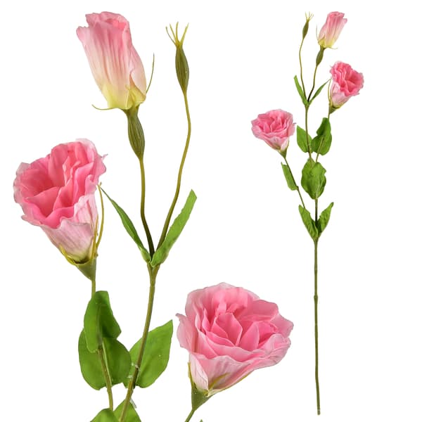 Konstgjord blomma Viridis Eustoma 70 cm gummerad 1 st