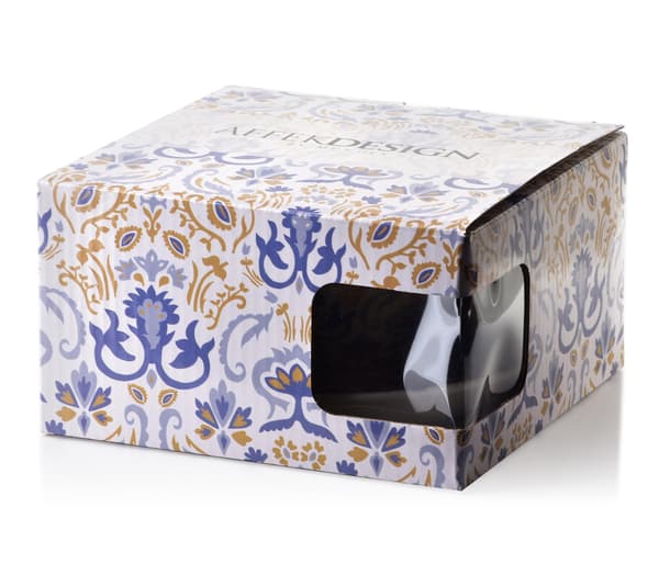 HARPER Porcellanmugg med fat 250ml - Elegant presentförpackning