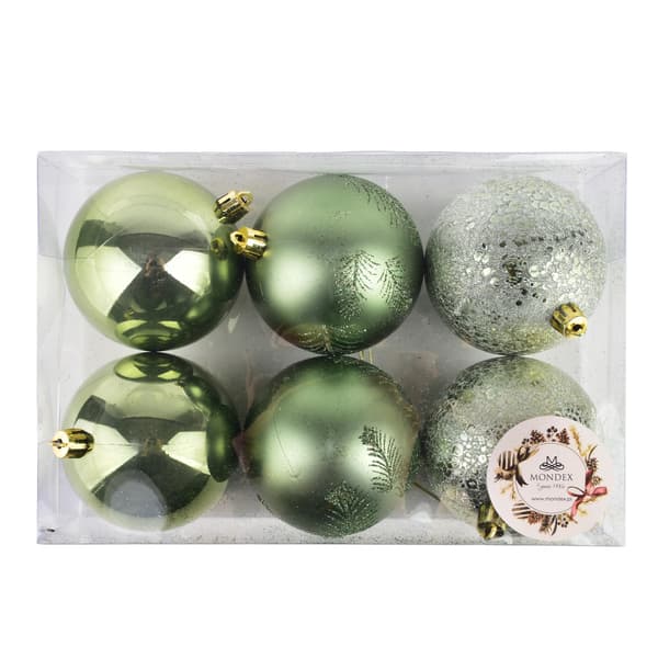 Julgranskulor Santa Lila 8cm 6st