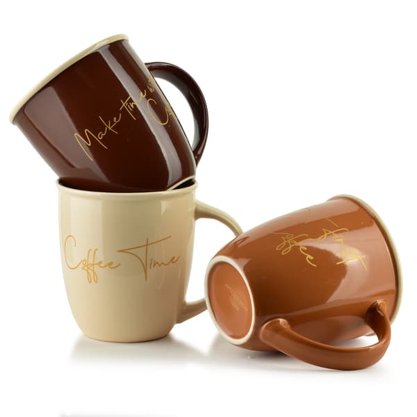 Porslinsmugg HENDIA Coffee Time 9x13x10 cm Ljusbeige 1-pack