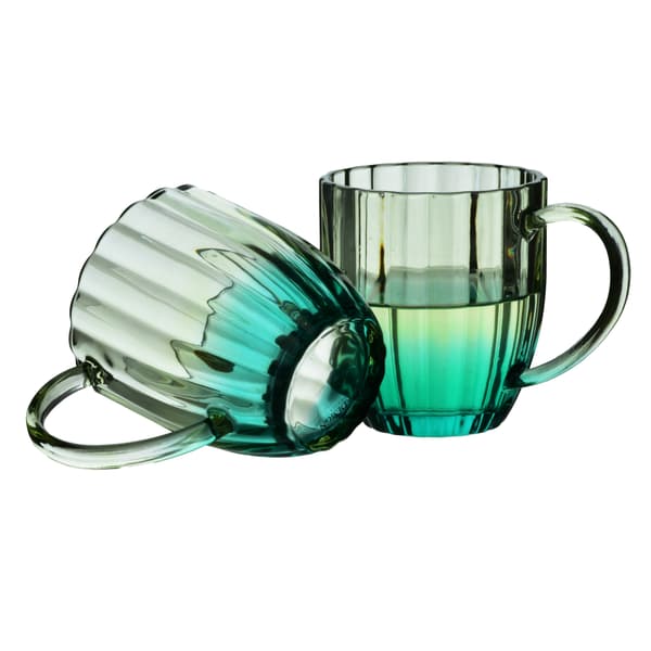Glasmugg i glas VINI 9x13x10 cm Grön 350 ml