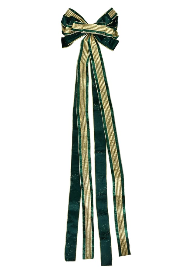 Julrosett sammet Santa Lila 32x130 cm grön 1st