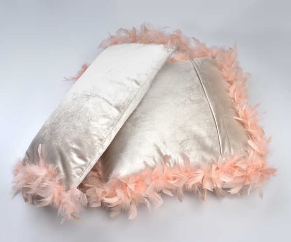 Sammetskudde Mondex LORETA 44x44 cm Beige 1 st