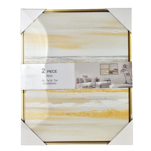 Billedsæt Plast INGA INGA 40x50cm Guld/Sort 2 stk