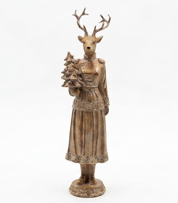 Älgfigur SANTA LILA Flicka 10,5x10x41cm 1st