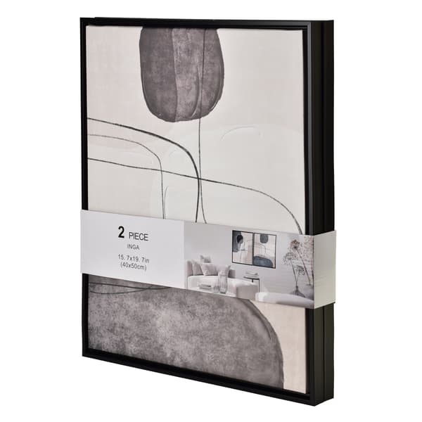 Väggtavlor Plast INGA Modern 40x50 cm Svart 2-pack