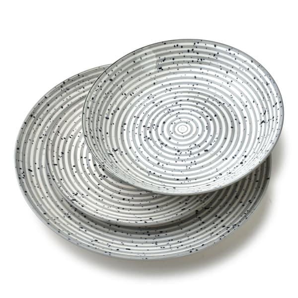 Porslinsservis STRIPES GREY 27/19/20 cm Grå 18 delar
