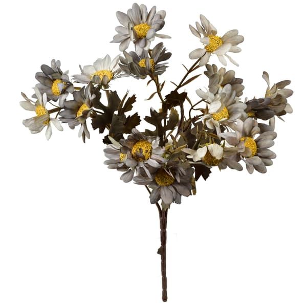 Konstgjord blomsterkvist MONDEX Viridis prästkragar 29cm vit 1st