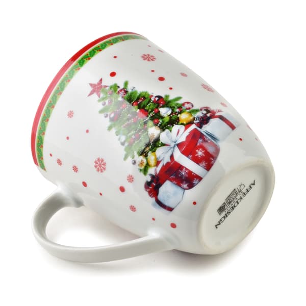 Porslinsmugg AFFEKDESIGN SANTA LILA 9x12x10cm vit 1st