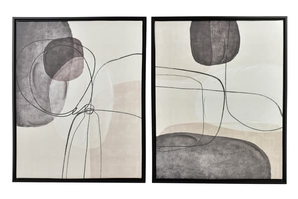 Väggtavlor Plast INGA Modern 40x50 cm Svart 2-pack