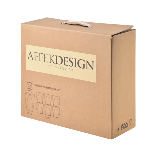 EVA TRIANGLE Karaf och 6 glas, 280ml/780ml, Affekdesign
